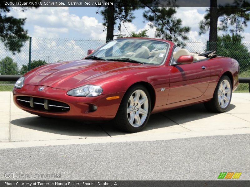 Carnival Red / Cashmere 2000 Jaguar XK XK8 Convertible