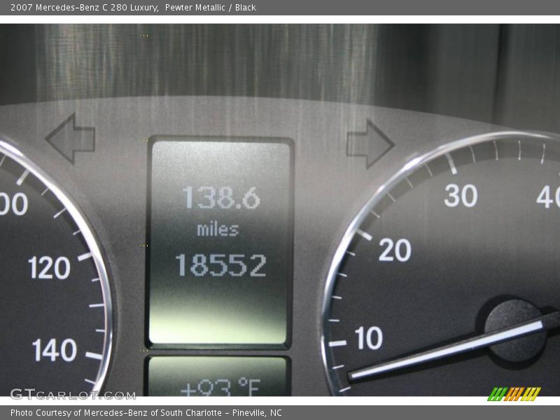Pewter Metallic / Black 2007 Mercedes-Benz C 280 Luxury