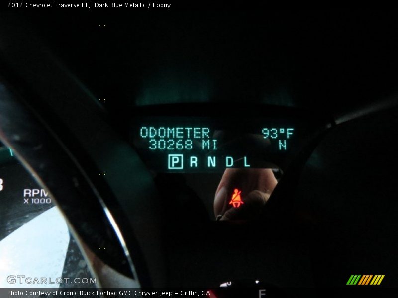 Dark Blue Metallic / Ebony 2012 Chevrolet Traverse LT