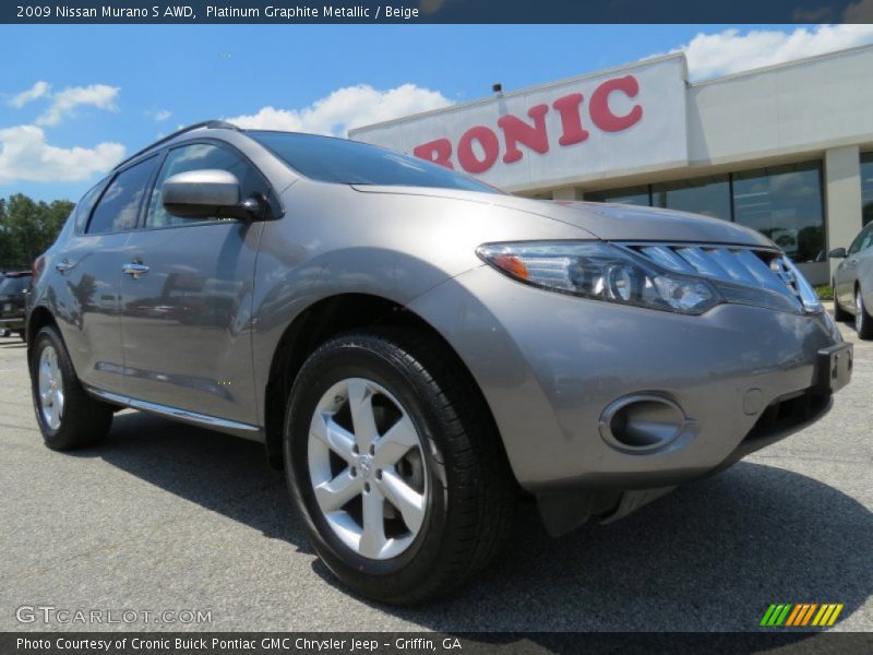Platinum Graphite Metallic / Beige 2009 Nissan Murano S AWD
