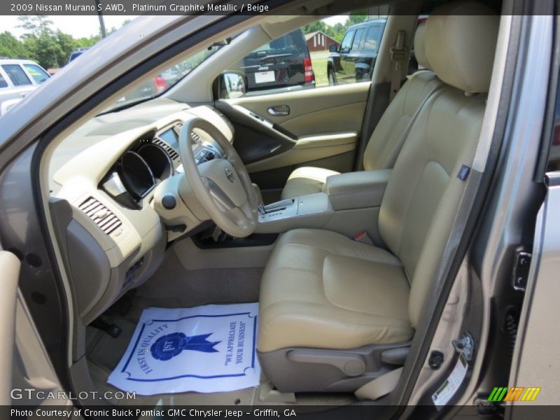 Platinum Graphite Metallic / Beige 2009 Nissan Murano S AWD