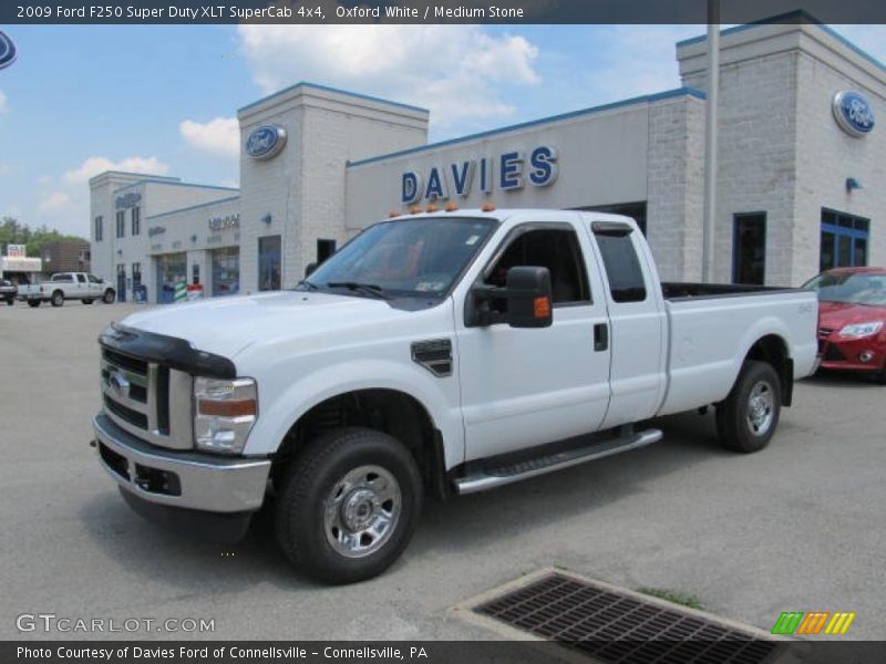 Oxford White / Medium Stone 2009 Ford F250 Super Duty XLT SuperCab 4x4