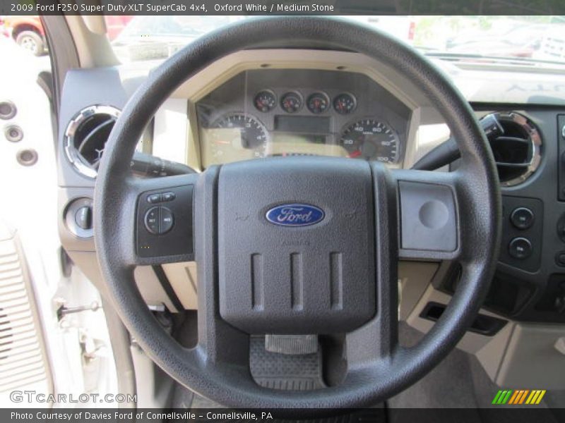 Oxford White / Medium Stone 2009 Ford F250 Super Duty XLT SuperCab 4x4