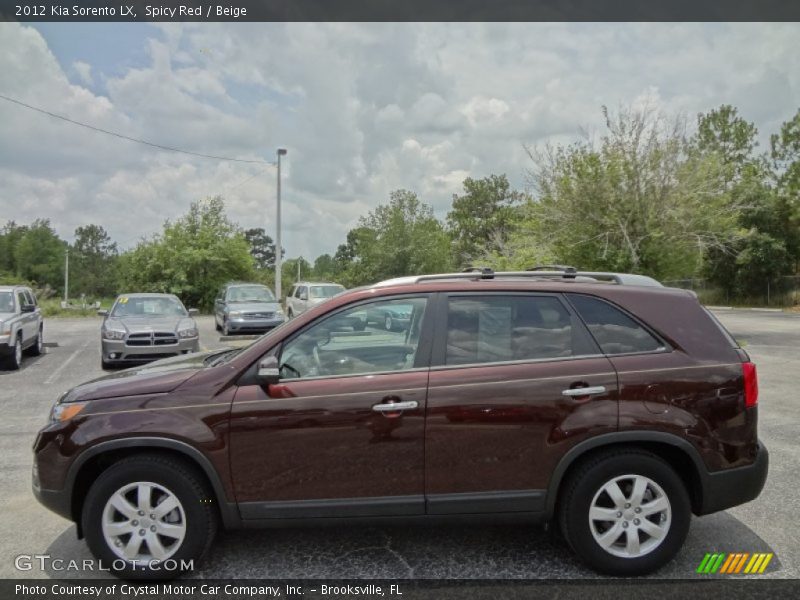 Spicy Red / Beige 2012 Kia Sorento LX
