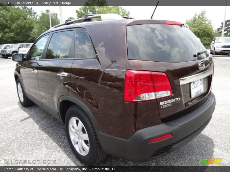 Spicy Red / Beige 2012 Kia Sorento LX