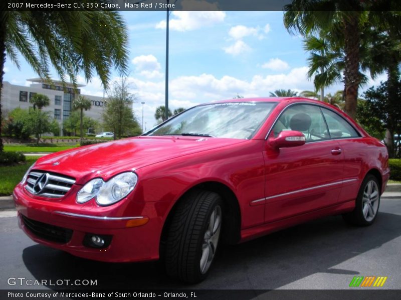 Mars Red / Stone 2007 Mercedes-Benz CLK 350 Coupe