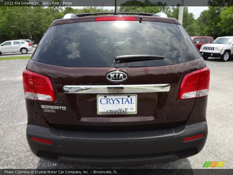 Spicy Red / Beige 2012 Kia Sorento LX