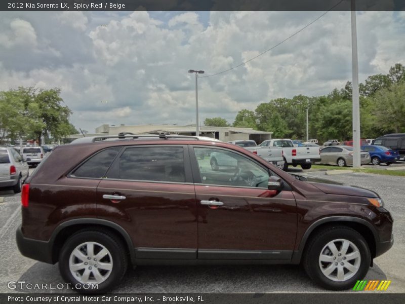 Spicy Red / Beige 2012 Kia Sorento LX