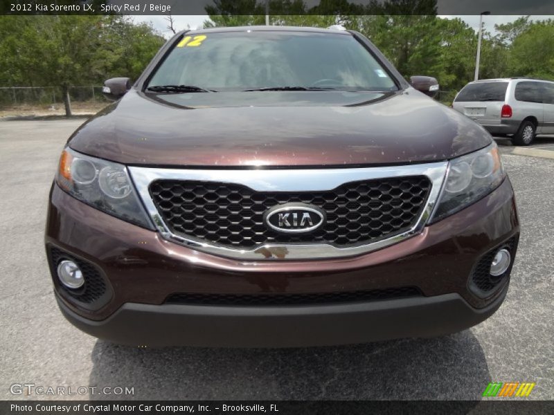 Spicy Red / Beige 2012 Kia Sorento LX