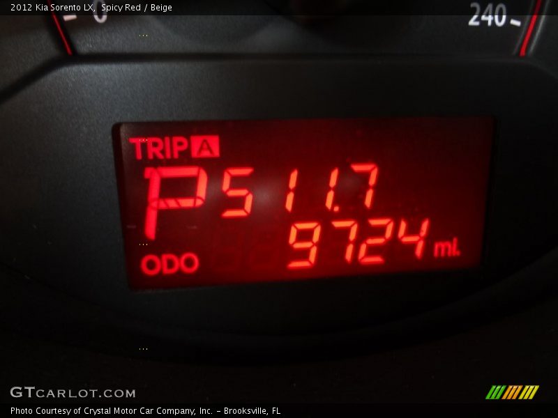 Spicy Red / Beige 2012 Kia Sorento LX