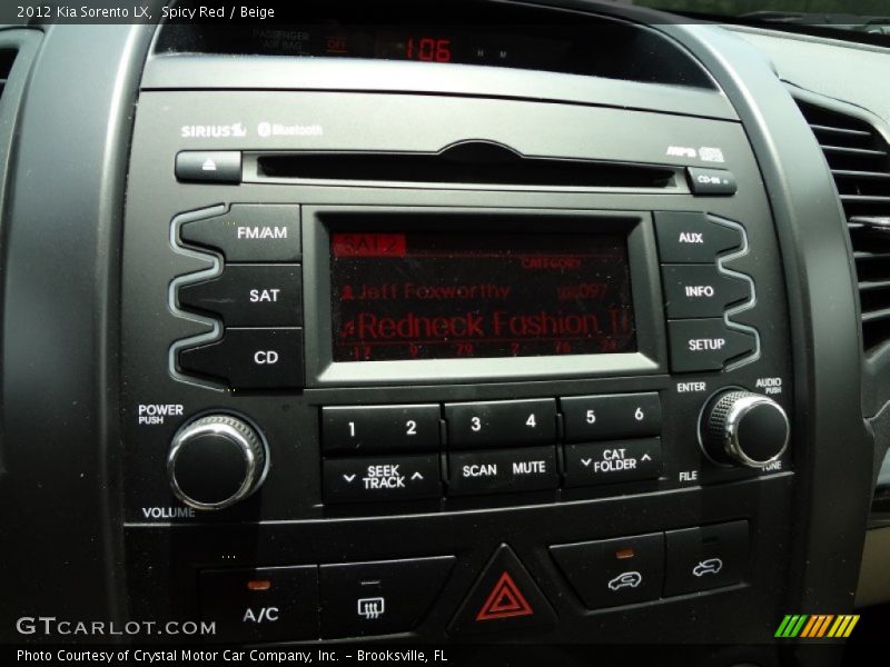 Spicy Red / Beige 2012 Kia Sorento LX