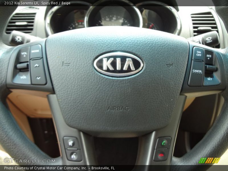 Spicy Red / Beige 2012 Kia Sorento LX