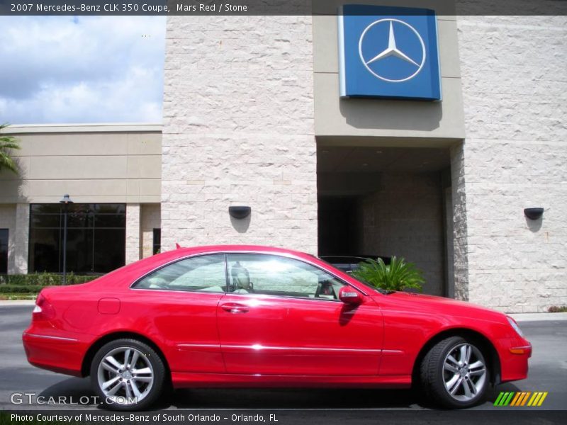 Mars Red / Stone 2007 Mercedes-Benz CLK 350 Coupe