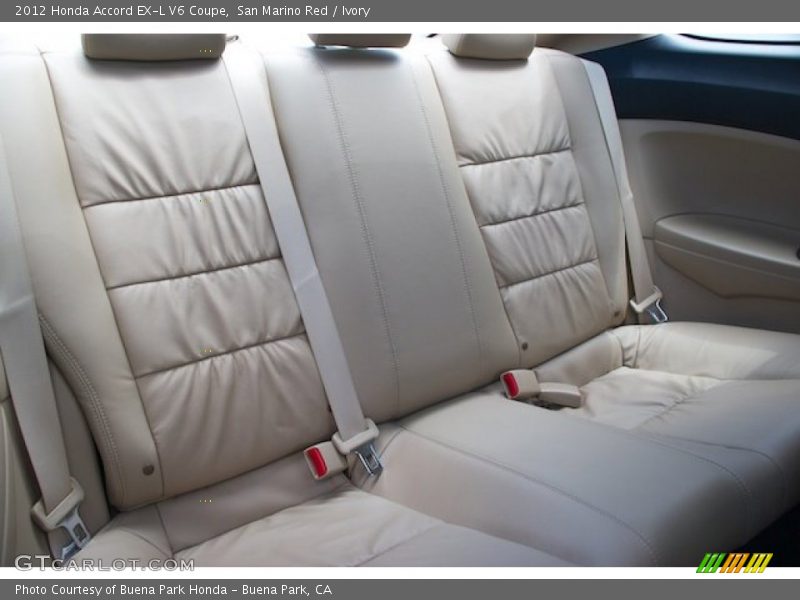 Rear Seat of 2012 Accord EX-L V6 Coupe
