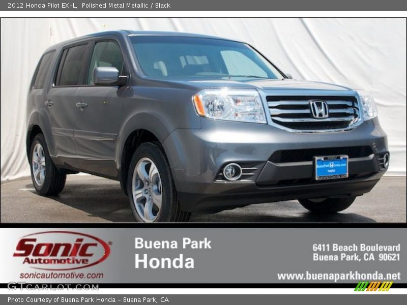 Polished Metal Metallic / Black 2012 Honda Pilot EX-L