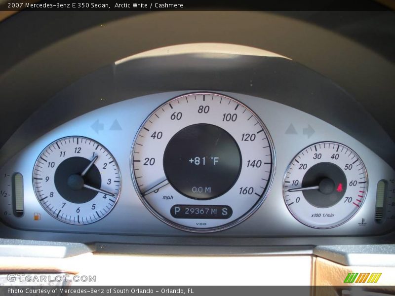Arctic White / Cashmere 2007 Mercedes-Benz E 350 Sedan