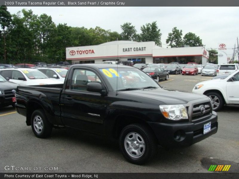 Black Sand Pearl / Graphite Gray 2009 Toyota Tacoma Regular Cab