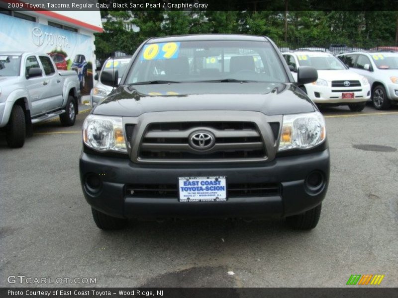 Black Sand Pearl / Graphite Gray 2009 Toyota Tacoma Regular Cab