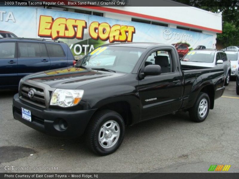 Black Sand Pearl / Graphite Gray 2009 Toyota Tacoma Regular Cab
