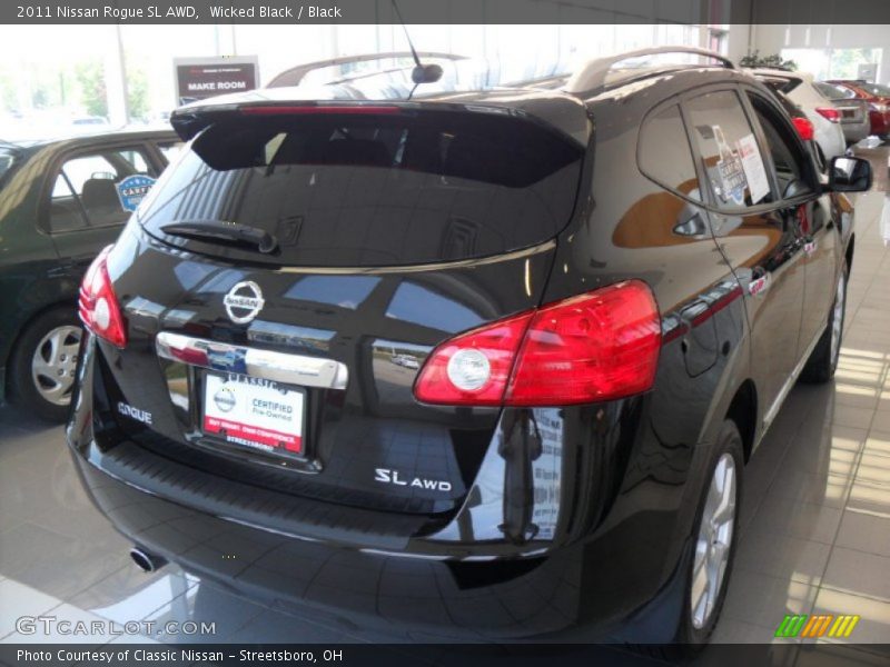 Wicked Black / Black 2011 Nissan Rogue SL AWD