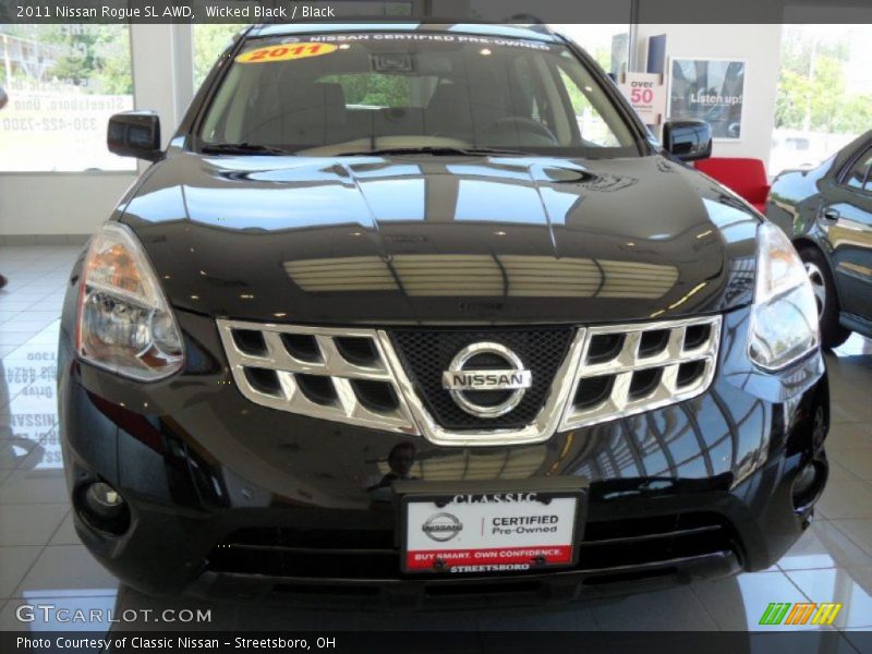 Wicked Black / Black 2011 Nissan Rogue SL AWD