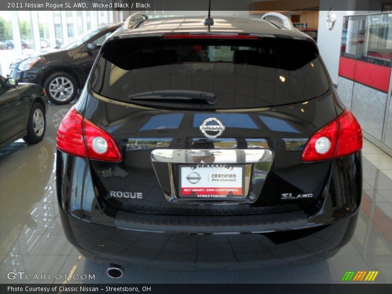 Wicked Black / Black 2011 Nissan Rogue SL AWD