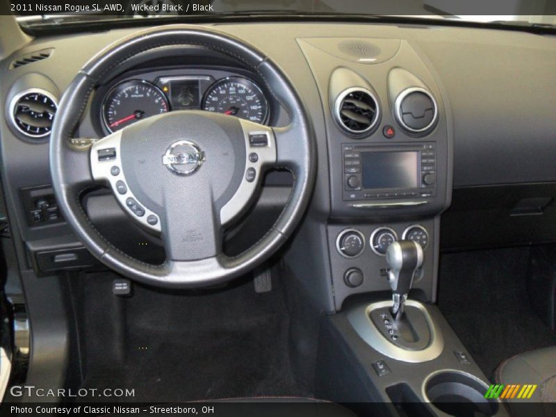 Wicked Black / Black 2011 Nissan Rogue SL AWD