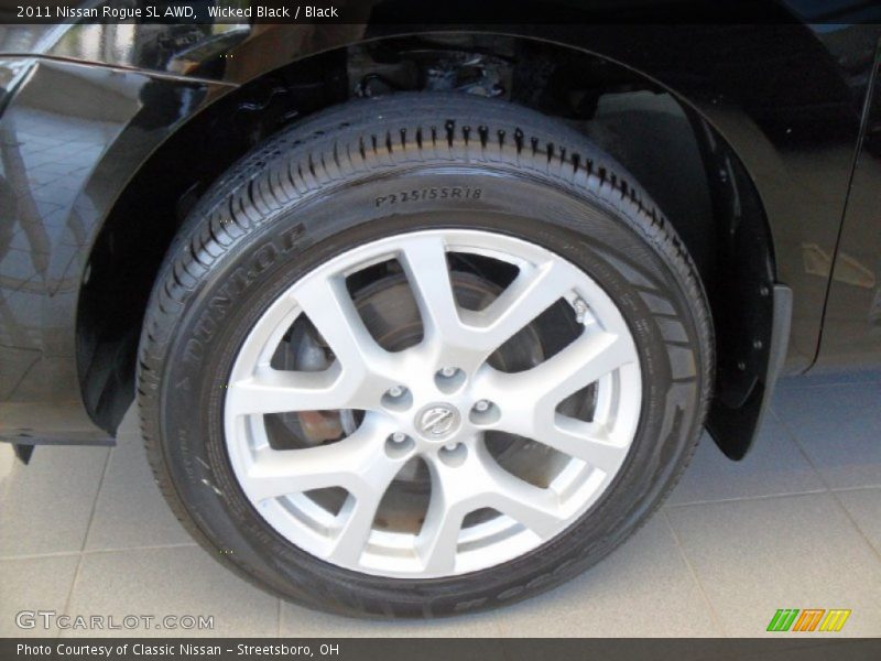Wicked Black / Black 2011 Nissan Rogue SL AWD