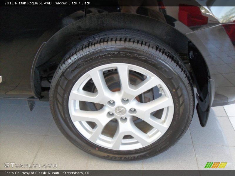 Wicked Black / Black 2011 Nissan Rogue SL AWD
