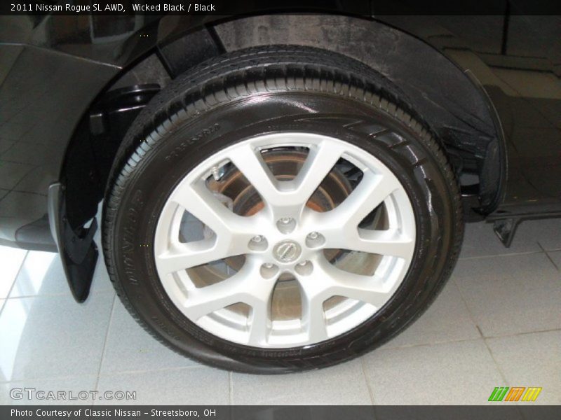 Wicked Black / Black 2011 Nissan Rogue SL AWD