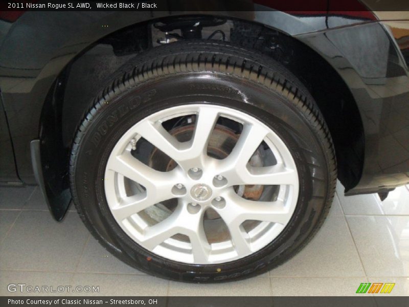Wicked Black / Black 2011 Nissan Rogue SL AWD
