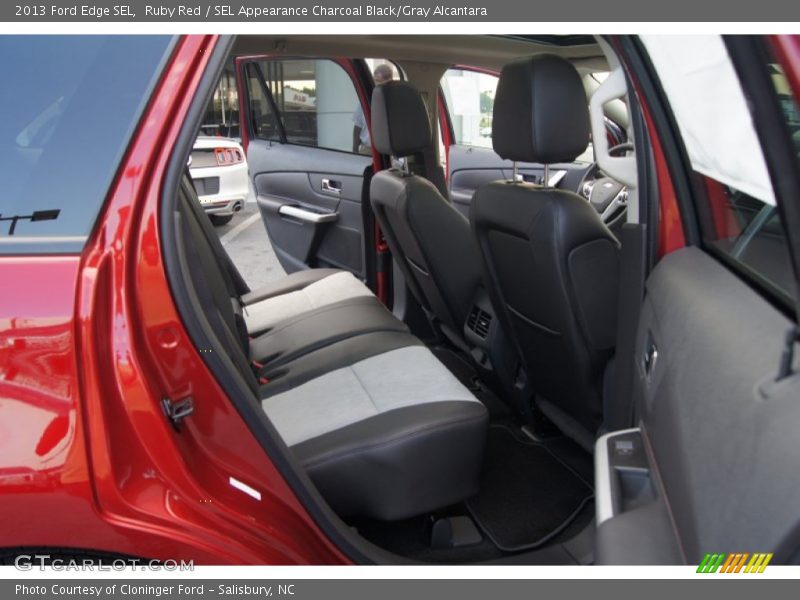 Ruby Red / SEL Appearance Charcoal Black/Gray Alcantara 2013 Ford Edge SEL