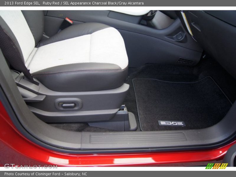 Ruby Red / SEL Appearance Charcoal Black/Gray Alcantara 2013 Ford Edge SEL