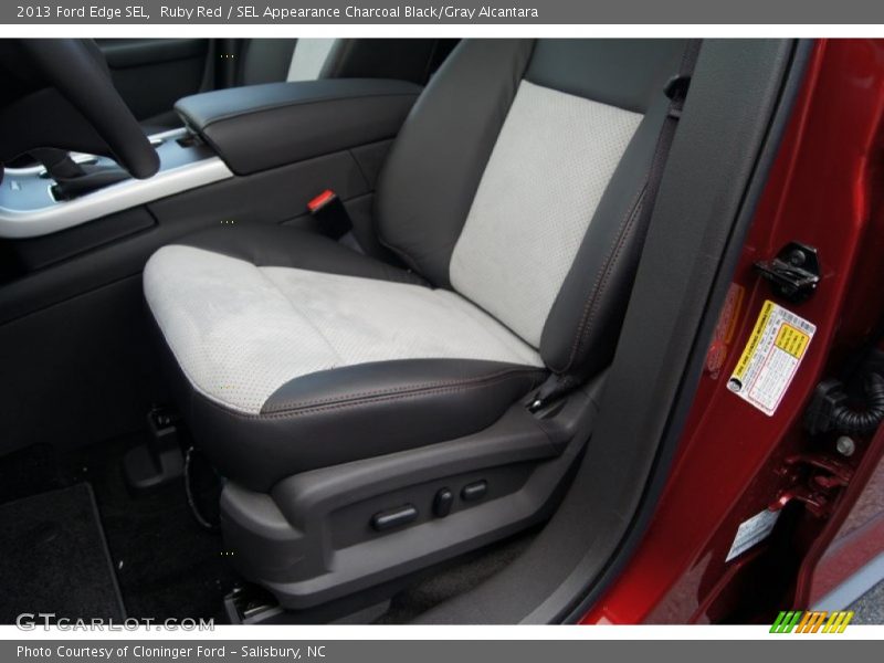 Ruby Red / SEL Appearance Charcoal Black/Gray Alcantara 2013 Ford Edge SEL