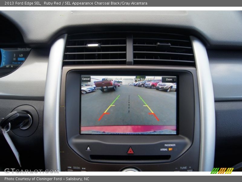 Ruby Red / SEL Appearance Charcoal Black/Gray Alcantara 2013 Ford Edge SEL