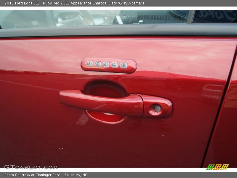 Ruby Red / SEL Appearance Charcoal Black/Gray Alcantara 2013 Ford Edge SEL