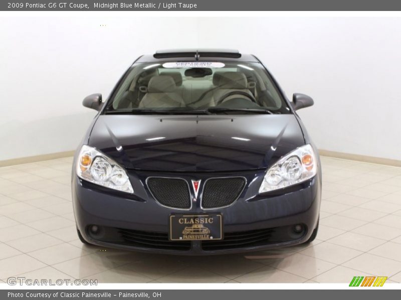 Midnight Blue Metallic / Light Taupe 2009 Pontiac G6 GT Coupe