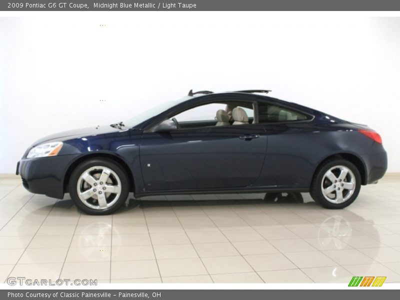 Midnight Blue Metallic / Light Taupe 2009 Pontiac G6 GT Coupe