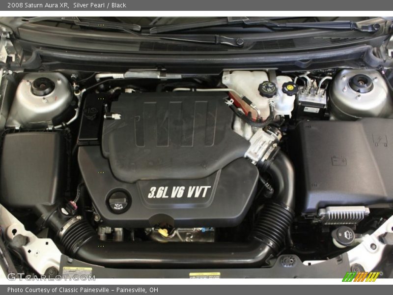 Silver Pearl / Black 2008 Saturn Aura XR