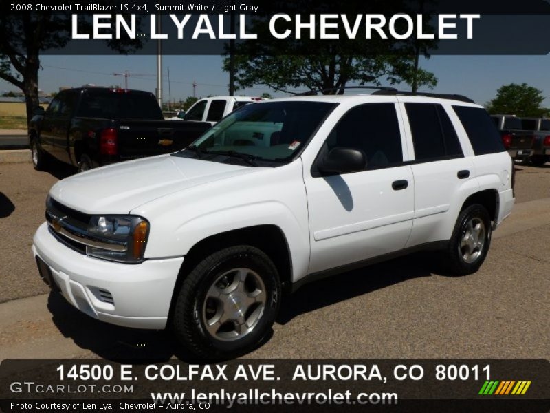 Summit White / Light Gray 2008 Chevrolet TrailBlazer LS 4x4