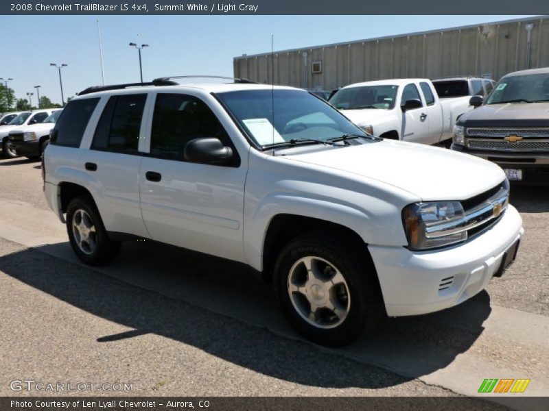Summit White / Light Gray 2008 Chevrolet TrailBlazer LS 4x4