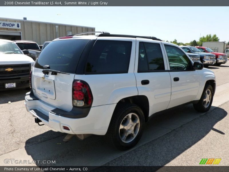 Summit White / Light Gray 2008 Chevrolet TrailBlazer LS 4x4