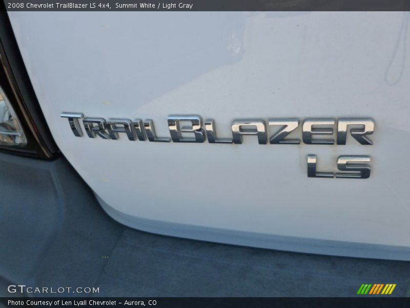 Summit White / Light Gray 2008 Chevrolet TrailBlazer LS 4x4