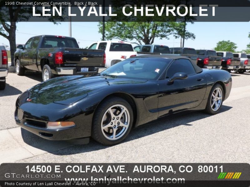 Black / Black 1998 Chevrolet Corvette Convertible