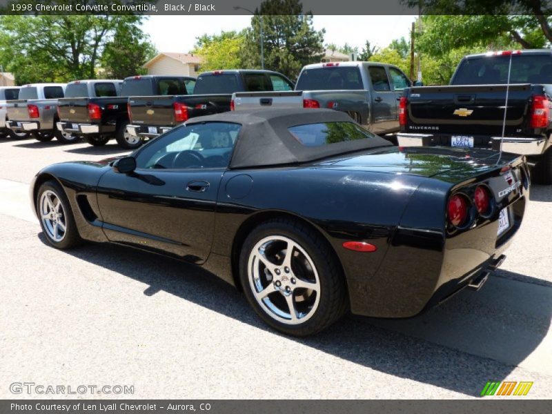 Black / Black 1998 Chevrolet Corvette Convertible
