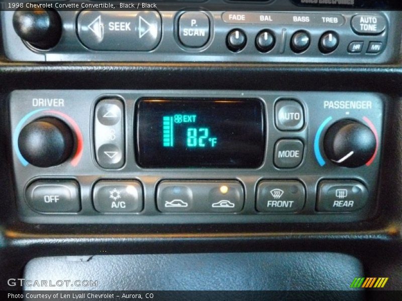 Controls of 1998 Corvette Convertible