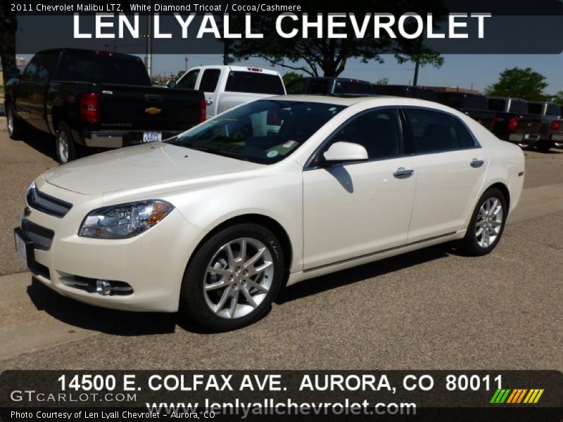 White Diamond Tricoat / Cocoa/Cashmere 2011 Chevrolet Malibu LTZ