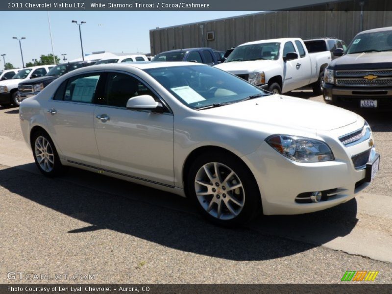 White Diamond Tricoat / Cocoa/Cashmere 2011 Chevrolet Malibu LTZ