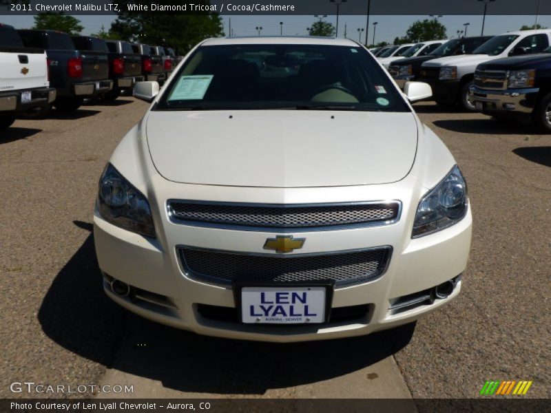 White Diamond Tricoat / Cocoa/Cashmere 2011 Chevrolet Malibu LTZ