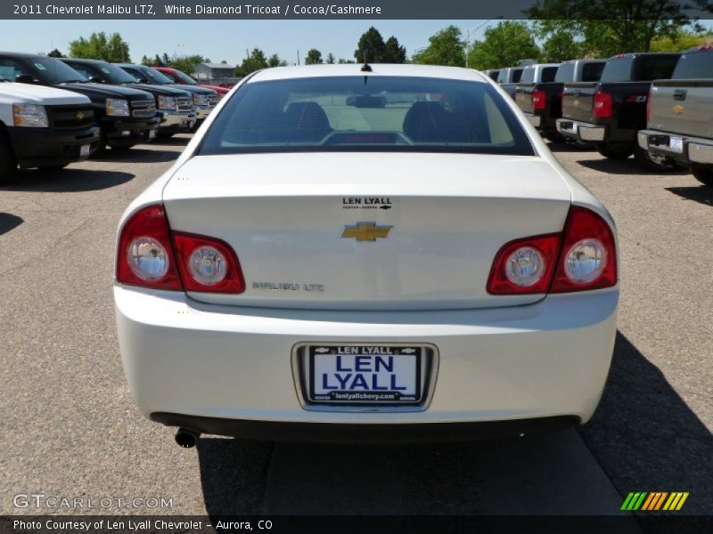 White Diamond Tricoat / Cocoa/Cashmere 2011 Chevrolet Malibu LTZ